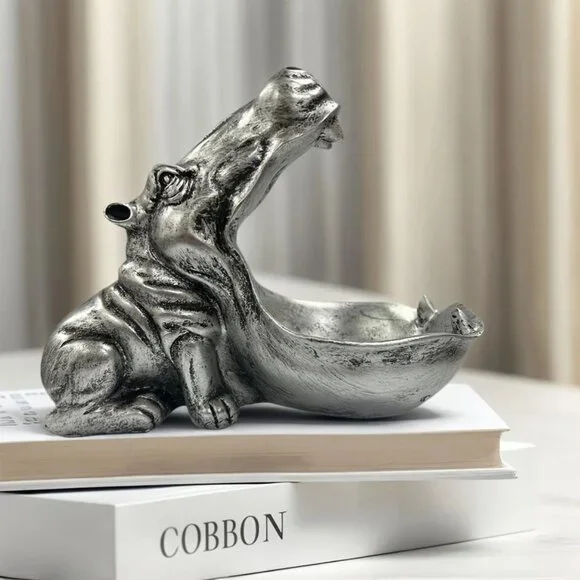 Whimsical Hippo (Hippopotamus) Candy Dish – Fun & Functional Catchall - Picture 4 of 9